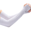 Arctic velvet ice silk sunscreen cuffs men&women long outdoor driving ice sleeve gloves breathable sleeves white sets