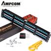 AMPCOM Super five 24-port patch panel 1U rack cabinet cable engineering gold plating