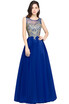 Tulle Beaded Crystal Long Prom Evening Bridesmaid Dress Cocktail Pageant Cocktail Formal Gown