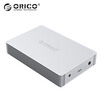 ORICO mobile hard disk box 35 inch USB30 hard disk cabinet all aluminum double disk SATA serial desktop solid state mechanical DIY assembly silver DY352U3