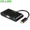 CE-LINK Type-C to VGA Converter USB-C31 Adaptor Adapter Conversion Line Apple Mac Laptop Expansion Dock TV Projector 1101