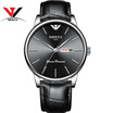 Saat NIBOSI Business Ultra Thin Mens Watches 2018 Top Brand Luxury Quartz Stainless Steel Watches Men Fashion Calendar Date Week