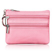 Fashion Leather Wallet Clutch Short Small Coin Purse Soft Solid Two Zip Square Bag