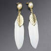 Bohemia style feather earrings earing for women jewelry vintage moonso E2094