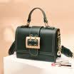POLO bolso de hombro de las señoras tendencia de moda pin hebilla bolso crossbody simple bolso móvil retro 340523 negro