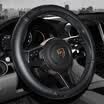 Chi Qin steering wheel cover leather cowhide way Guanlaoke Fox Yinglang Xuan Yi Fu Rui Si Qi Jun set BMW 5 Series Four Seasons 3D Sports Inlay Beige