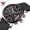 NIBOSI Quartz Wrist Watch Men Top Brand Luxury Watch Fashion Men Sport Watch Leather Band Chronograph Stainless Steel Relogios