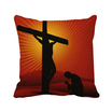 Happy Easter Religion Christianity Culture Illustration Square Throw Pillow Insert Cushion Cover Home Sofa Decor Gift