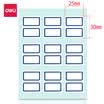 Deli 108 pieces of 25×30mm blue frame sticker stickers self-adhesive label name stickers 9 pieces piece 7192