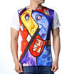 Mens Fashion Printing Short Sleeved O-Neck Pullover T-Shirts