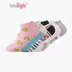 INTERIGHT boat socks womens cotton four seasons breathable boat socks 5 pairs of mixed color C