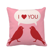Love Birds Valentines Day Red Pink Square Throw Pillow Insert Cushion Cover Home Sofa Decor Gift