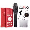 Package EditionTTFAMILY TT-K5-4 mobile phone sound card microphone suit shouting Mai Kung-Mai quick hand pepper speaker sound card Andrews Apple titanium silver gray black