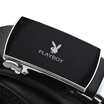 Playboy PLAYBOY Mens Belt Cow Leather Belt Business Casual Automatic Buckle Trendy Wild Pants PDF3165-6B Black