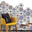 decorative Nordic simulation tile wall stickers hexagonal non-slip floor stickers bathroom bathroom kitchen waterproof oil-pro