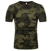 New Mens Camouflage Round Neck T Shirt Summer Short Sleeve Round Neck T Shirt
