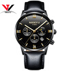 NIBOSI Famous Brand Watches Men Leather Band Fashion Luxury Full Steel Clock Quartz Wristwatch Male Watch Relogio Masculino Casual