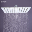 8 inch Ultra-thin Square Stainless Steel Rainfall Shower Head Top Shower