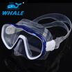 Whale Brand Professional Diving Mask Goggles Wide Vision Watersports Equipment With Anti-fog One-piece lens Tempered glass