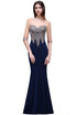 Royal Blue Mermaid Bridesmaid Dresses ｜ Half Sleeves Prom Evening Dresses