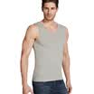 Playboy PLAYBOY Summer Breathable Mens Vest Solid Color Cotton Wide Shoulder V-neck Vest Tights Sports Bottoming Vest Black L