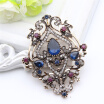 Ethnic Turkish Brooch For Women Antique Gold Color Flower Resin Broches Brooches Pendant Dual-Purpose Arab Ladies Hijab Pins