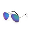 Classic Aviator Sunglasses UV400 Silver Frame with White Lenses