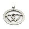 Hpolw double heart pendant fashion jewelry boutique - with 23 inches chain