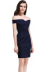 Womens Off-Shoulder Mini Sheath Dress