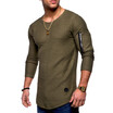 New Fashion Men Long Sleeved T-shirt Slim Fit Male Sports Tshirt Solid Color Round Neck Tee Shirts Mens Top Clothing