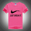 New Mens Fashion Casual Short SleeveJUST BREAK IT Print Cotton Plain Lined Slim Sport T-Shirt