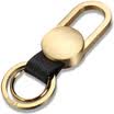 Authentic zobo car key button child double key ring leather original copper wire drawing pick-up key ring car ornaments birthday gift ZB-920 gold