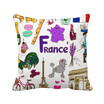 France Landscap Animals National Flag Square Throw Pillow Insert Cushion Cover Home Sofa Decor Gift