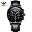 NIBOSI Famous Brand Watches Men Leather Band Fashion Luxury Full Steel Clock Quartz Wristwatch Male Watch Relogio Masculino Casual