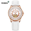 Luxury ROSDN Brand Ladies Watch Pearl Dial Leather Strap Automatic Mechanical Watch Women Clock Waterproof Fashionable Watch