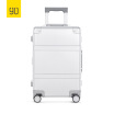 90FUN Aluminum Luggage Aluminum Alloy Carry on Suitcase with Spinner wheel TSA Unlock Silver 20 Inch