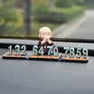 YUECAR car temporary stop sign stereo small monk phone number mobile car stop sign kung fu models - one fly