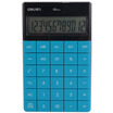 Elite deli 1589 fashion color seamless button flat plate calculator blue