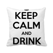 Quote Keep Calm And Drink Beer Square Throw Pillow Insert Cushion Cover Home Sofa Decor Gift