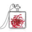 Aiyaya Fashion Jewelry Square Small Red Dry Flower Pendant Necklace for Womens