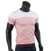 Summer Men&39s New Short Sleeved T-shirt Neck Casual Casual Color Cotton T-shirt Self-cultivation Jacket