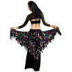 2018 Hot Sale Belly Dance Clothing Long Tassel Argentina Triangle Belt Hand Crochet Women Belly Dance Hip Scarf Coins Belt