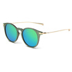 Korean Cat Eye Sunglasses Vintage Colorful Sun Glasses Anti-Glare Eyeglasses Flat Mirror Lens Reflective Coating Glasses