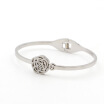 Korean matte camellia bracelet with diamond spring opening bracelet Fashion wild womens accessories bracelet jewelry