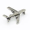 Fashion Women Plane Brooch Pin Stewardess Logo Pilot Badge Austria Rhinestone Brooches Broches Sign Jewelry Lucky Flying Corsage