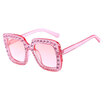 Luxury Brand Sunglasses Large Frame Elegant Special Designer Diamond Frame Fashion women Oversized sunglasses for party