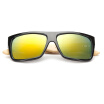 Retro Square Women Man Sunglasses Unisex Coating Lens Eyeglasses Trendy wayfarer Eyewear -Flower Golden Mercury