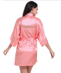 Short Robe Bride Bridesmaid Silk Satin Kimono dressing Gown Sleepwear Bathrobe