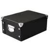 Youjialiangpin Thick paper storage box Book storage box Toy clothes Organizer Large with handle Aristocratic black
