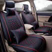 New Pu Leather Car Seat Covers Universal Auto Seats Cushion Set Four Seaons Durable Long-lasting Trendy Anti-scratch for Most Cars